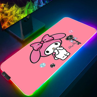 RGB Mouse Pad M-my M-melody Anime Gaming Accessories LED Keyboard Desk Mat Gamer Carpet Mousepad Backlight 900x400 Mouse Mats