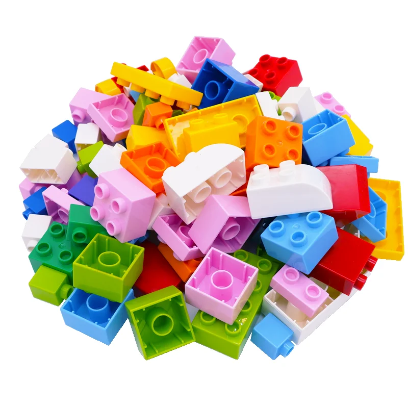 62-310 pieces DIY Building Blocks Bulk Compatible with Duplo Animals Marble Run City Classic Bricks Assembly Model Kids Toys