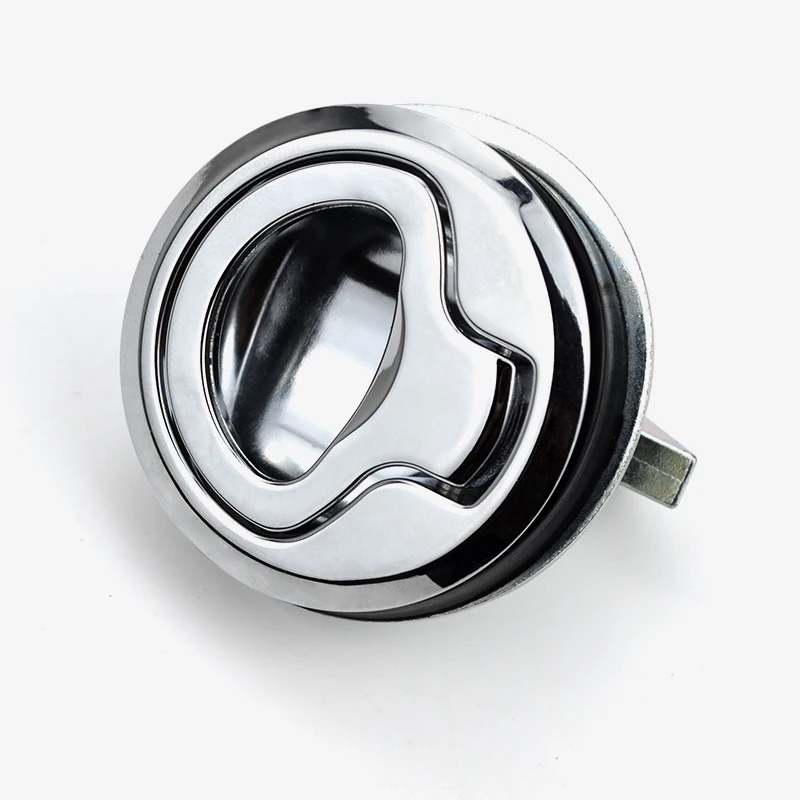 Factory Outlets Pull Ring Lock Panel Cabinet Closet Lock Surface Chrome Plated Industrial Round Cabinet Lock Kirsite Products