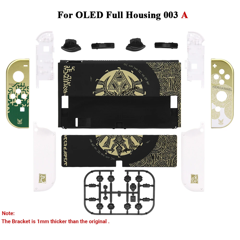 جديد استبدال الإسكان شل حافظة اللوحة الخلفية لنينتندو سويتش OLED وحدة التحكم لتقوم بها بنفسك الغطاء الخلفي غطاء قذيفة جويسونز