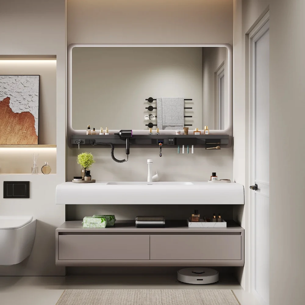 Armadietto da bagno, armadietto da appoggio per articoli da toeletta, armadietto per hotel, appartamento personalizzato