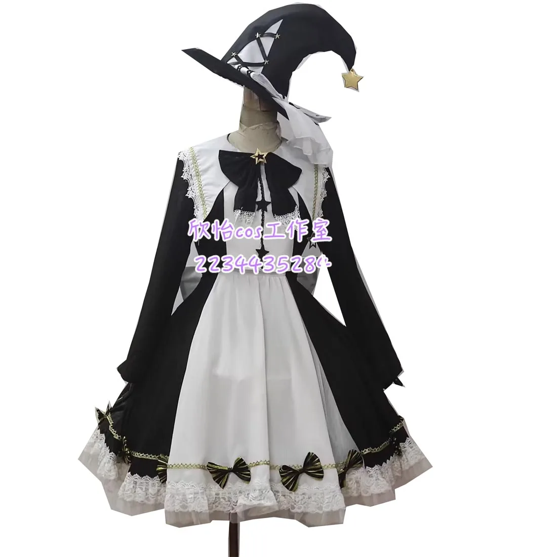 2023 Touhou Project Kirisame Marisa Apron Dress Maid Uniform Cosplay Costumes with hat