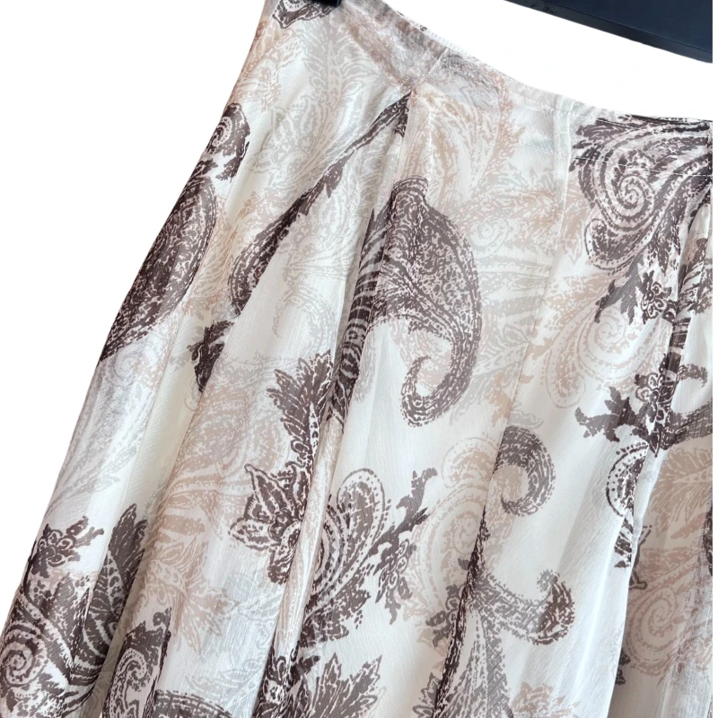 พิมพ์ High Street แฟชั่นเรียบง่ายและสบาย All-Match Niche กระโปรงพิมพ์ลายดอกไม้น่ารัก – เพิ่มความสดใสให้กับลุคของคุณ AF1810