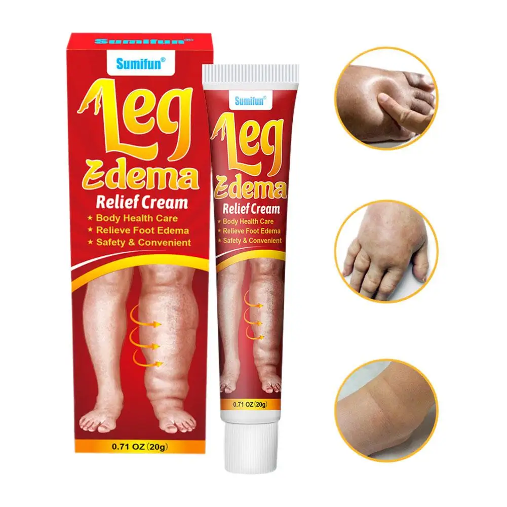 3PCS 20g Leg Relief Cream for Circulation Relieve Foot Edema Massage Cream for Swollen Legs and Ankles Body Health Care