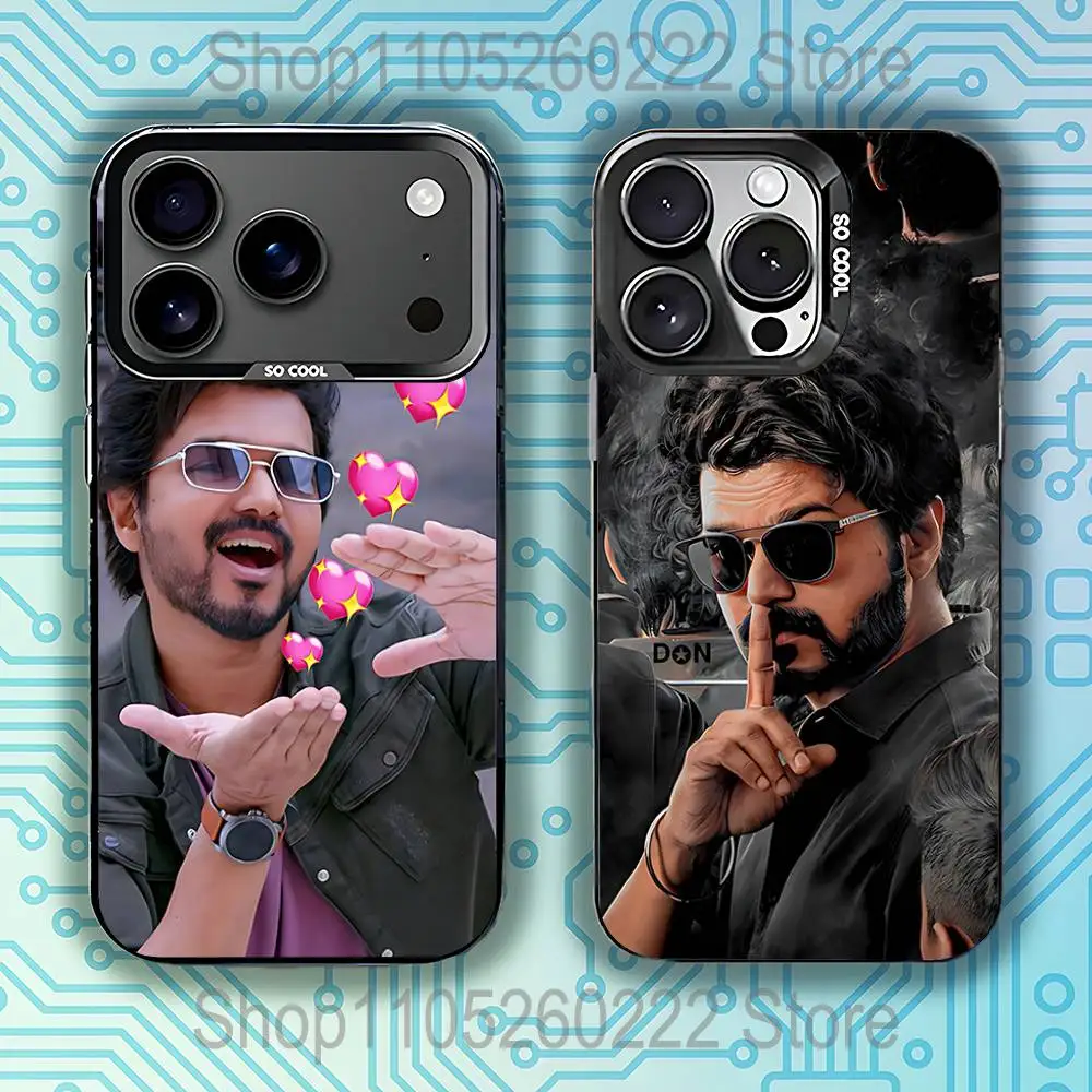 

Actor T-ThalaPathy V-Vijay Phone Case For iPhone 17,16,15,14,13,12,11,Pro,Max,Plus,E,Air,Mini Black Tpu IMD Cover
