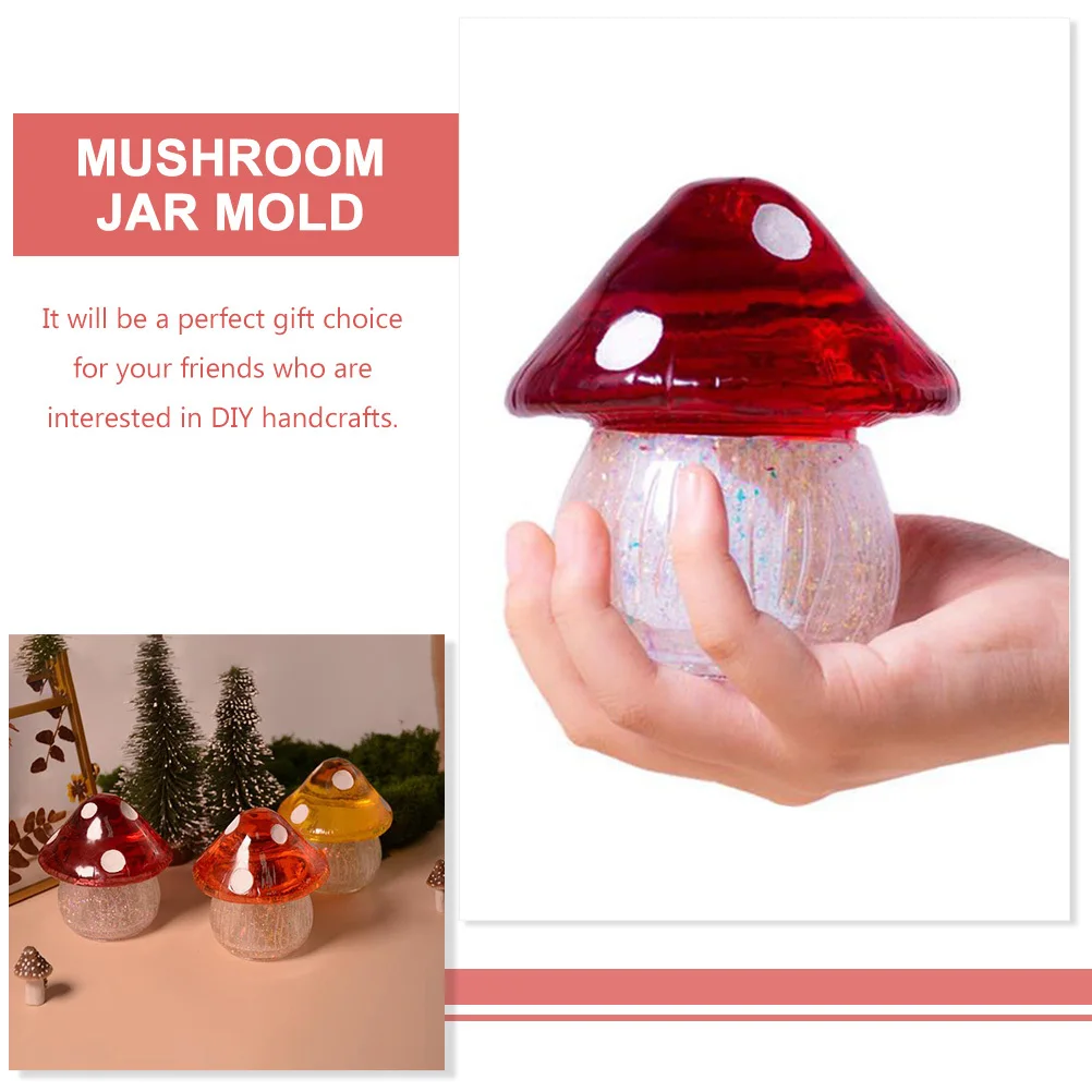 

1Set DIY Silicone Mushroom Storage Jar Mold Flexible Epoxy Casting Mold Non Stick Reusable Craft Supplies DIY Supplies