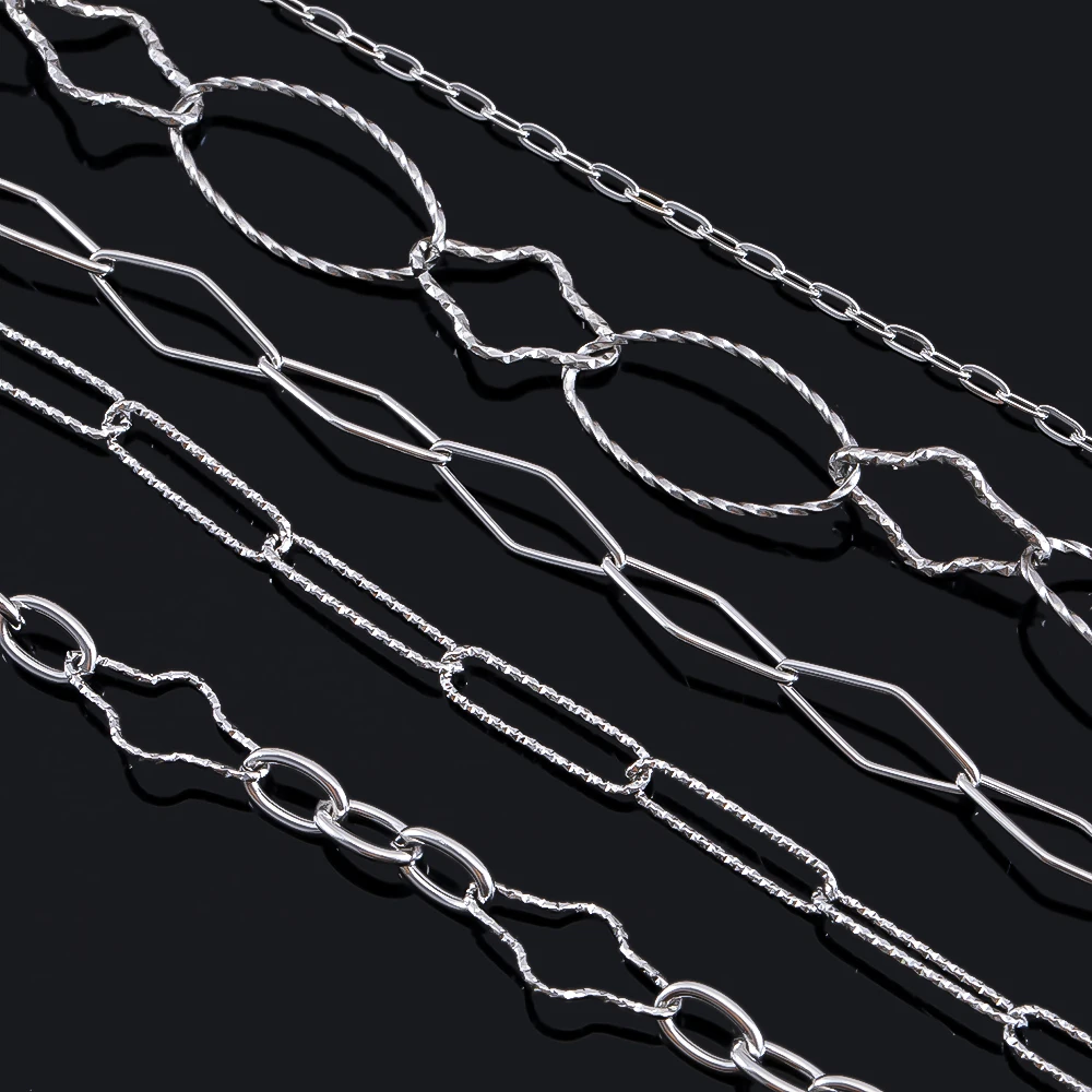 2 meter roestvrijstalen framekettingen voor doe-het-zelf mannen hiphopstijl sieraden maken ketting armband tas ketting materialen geen vervaging