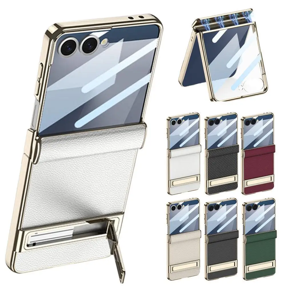 

Ultra Slim Case For Samsung Galaxy Z Flip 7 – Shockproof Hard PC Bumper Cover With Built-in Phone Holder For Galaxy Z Flip7