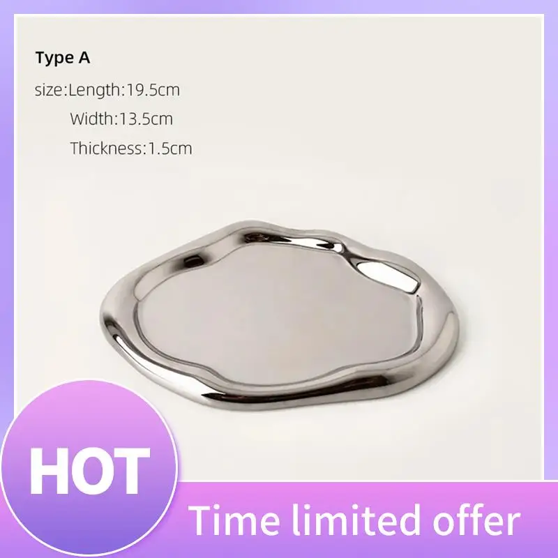 

B69C Modern Silver Jewelry Tray Vanity Bathroom Trays Decorative Trays Trinket Organizer Home Decoration S Easy To Use