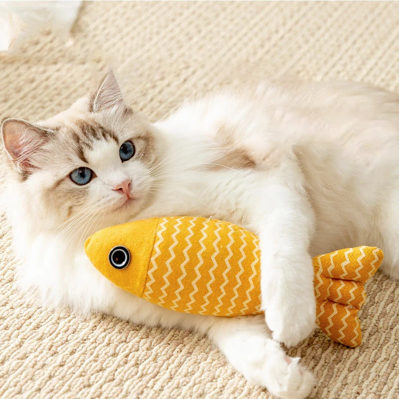Juguetes para gatos, pez, juguete interactivo para gatos, juguete para masticar, pez de simulación, almohada para gatos, ejercicio para gatitos, juguetes para gatos de interior, Kit para gatitos