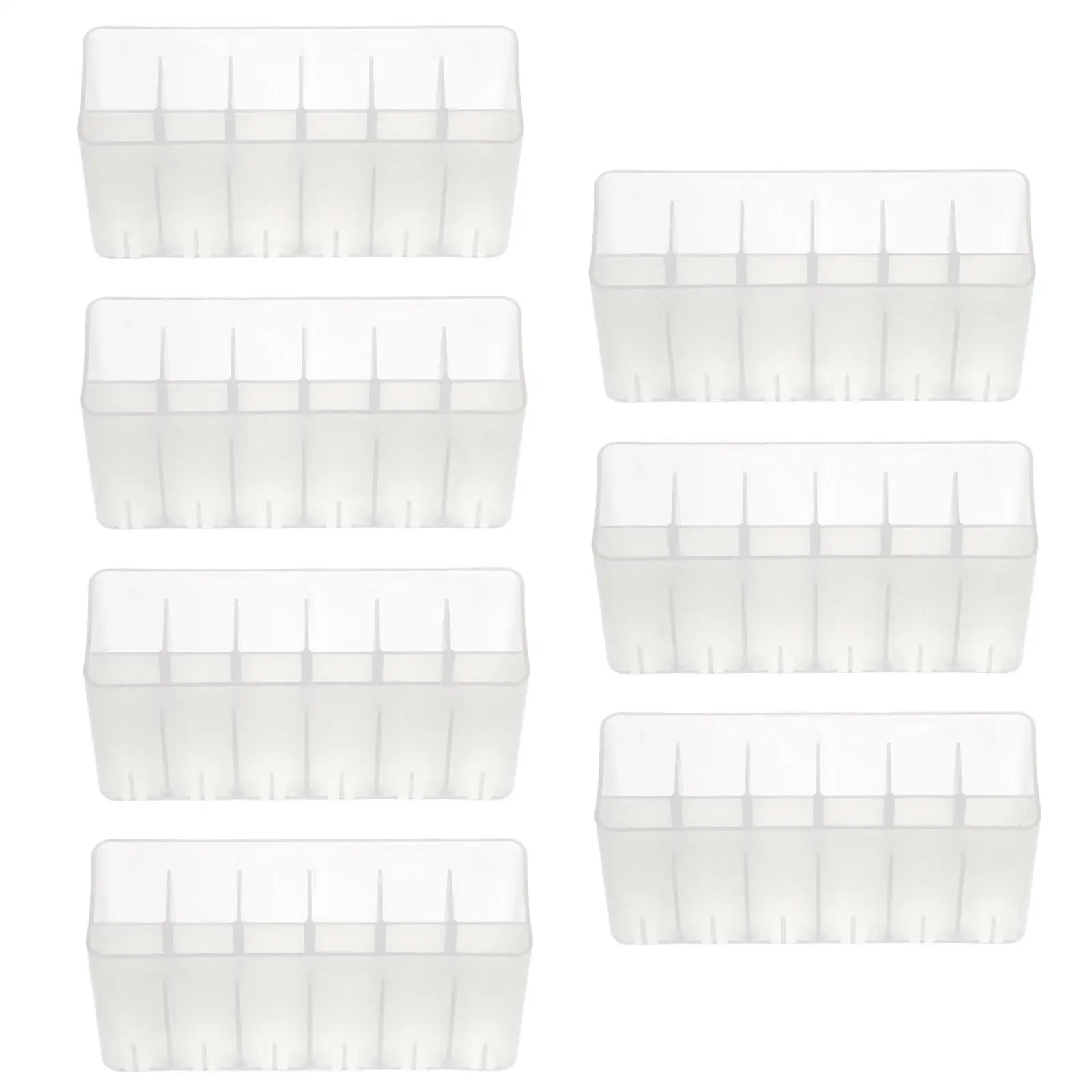 7 Pcs Marker Storage Box Desk Pen Organizer Desktop Holder Markers Container Plastic Office Organization Practical Long