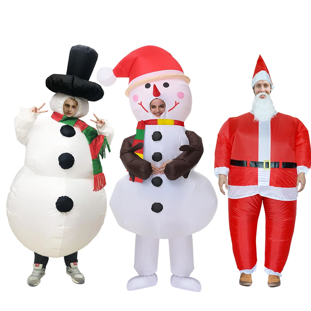 نفخ سانتا كلوز زي لعيد الميلاد ، مضحك ثلج تأثيري البدلة ، يتوهم ، مهرجان ، كرنفال الطرف ، الكبار