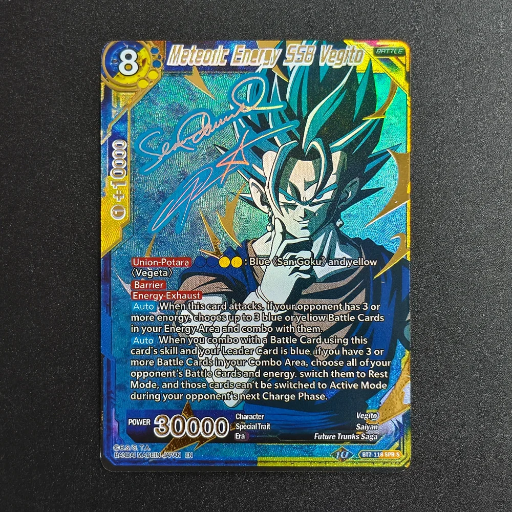 

Коллекционная аниме-карта Proxy Dragon Ball Super Masters: Атака Саянов, Метеоритная энергия, SSB Вегито, SPR Signature Collection