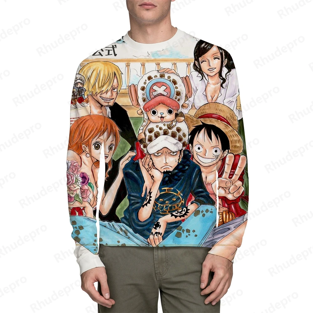 Grappig Eendelig Shirt 3d Japan Harajuku Anime Heren Lange Mouw T-Shirt Luffy Bedrukt Tshirt Heren Kleding Tops & T-Shirts