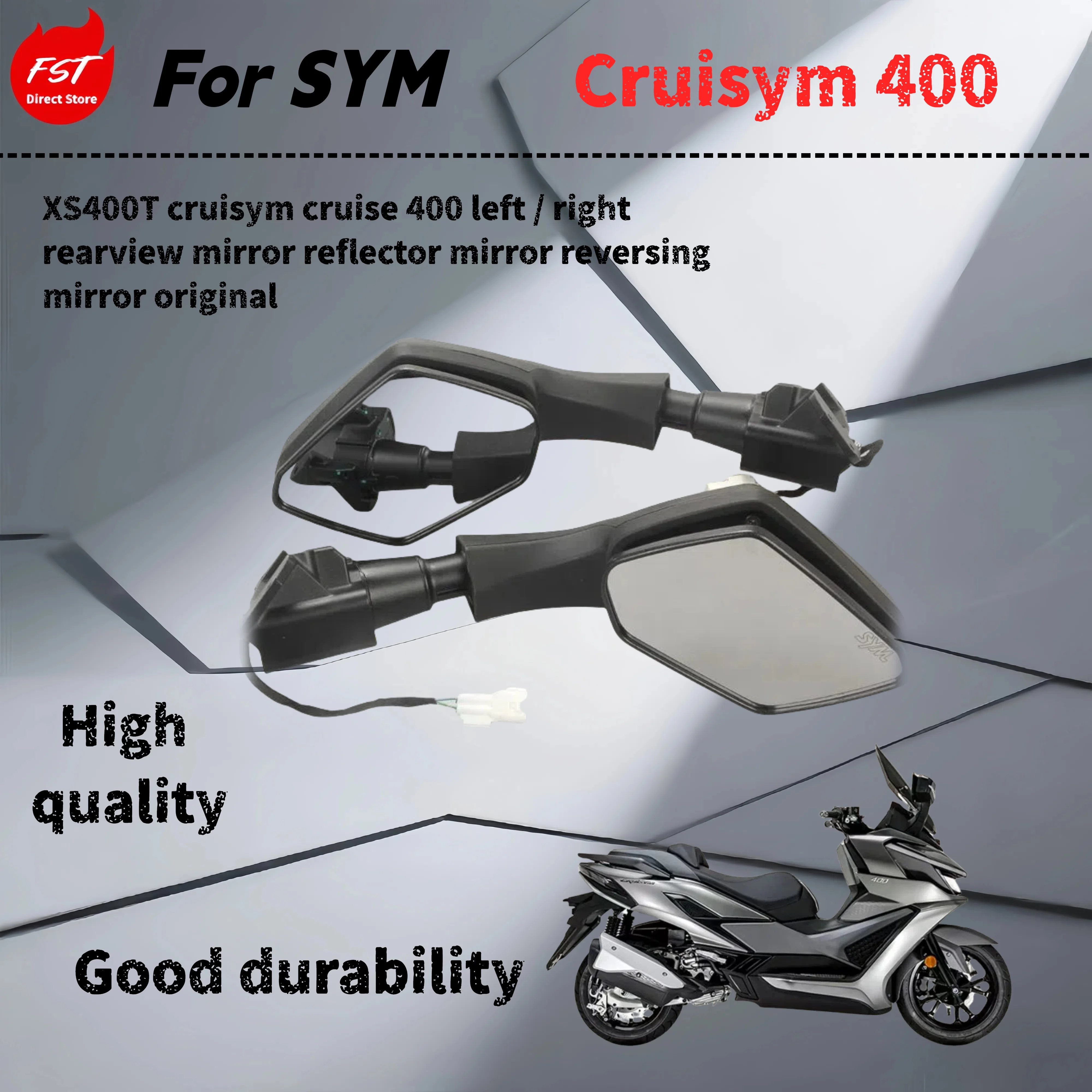 

For SYM Cruisym 400 XS400T left/right rearview mirror reflector mirror reversing mirror original