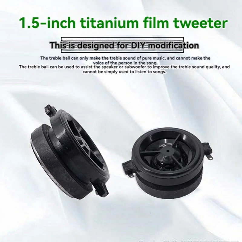 2PCS 1.5 Inch Super Tweeter 4Ω 3W Titanium Film Tweeter Loudspeaker Hifi Speaker For Car Speaker DIY Modification