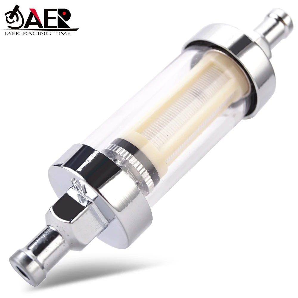 5/16'' 8mm Motorcycle Long Washable Real Glass Petrol Inline Fuel Filter Tool Petrol Diesel Filter 20 PSI