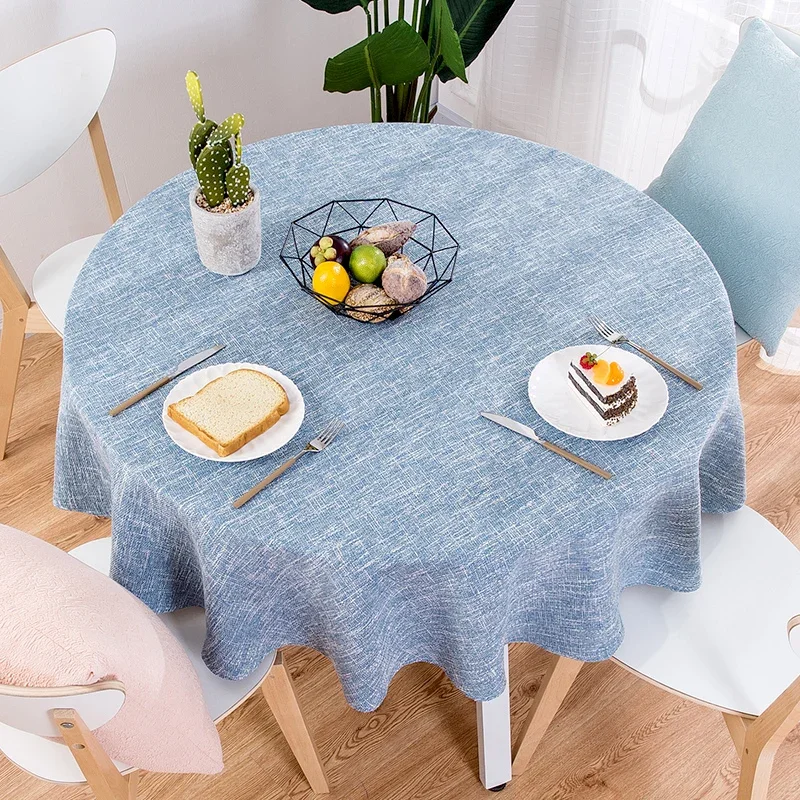 Stolze Rose Baumwolle Leinen Tischdecken Nordic Tee Kaffee Tischdecken Runde Tischdecke für Runde Tisch Hochzeit Party Dekorationen
