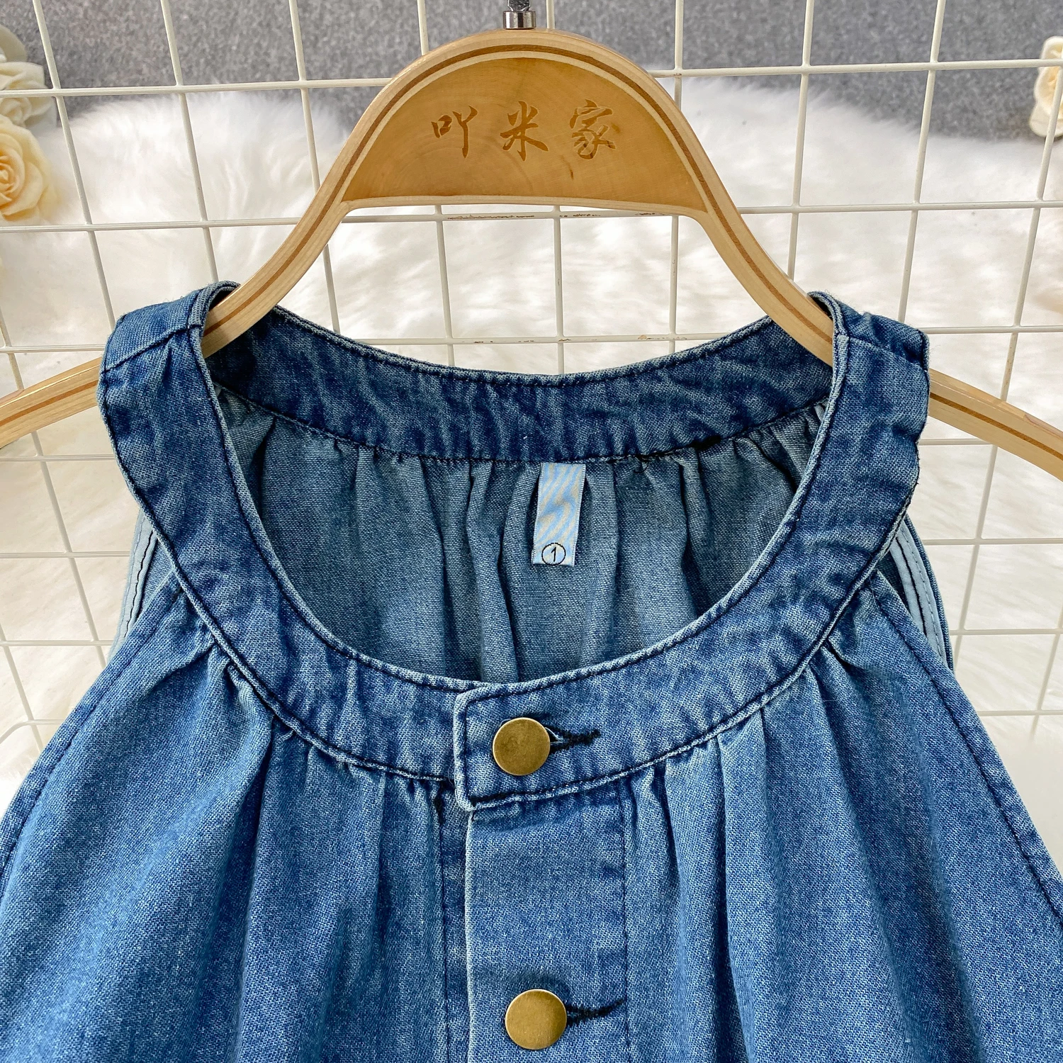 Tuta di jeans senza maniche da donna Estate Nuovi pagliaccetti a gamba dritta a gamba larga dimagranti a vita alta