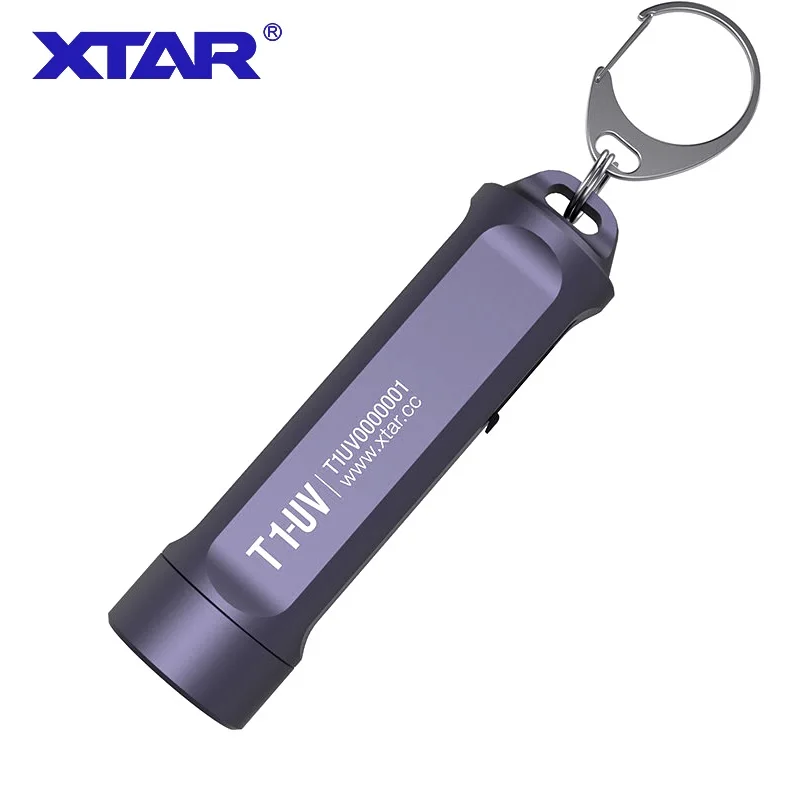 XTAR T1-UV 500 lumens Keychain Light USB Type-C rechargeable mini LED flashlight