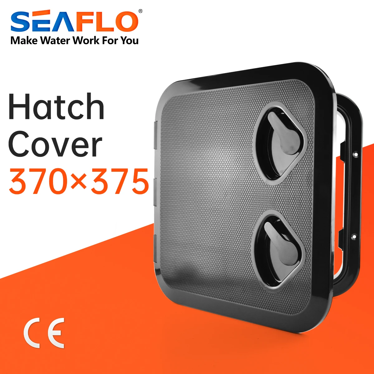 

RV Accessories Luggage Compartment Door 370*375 Black Hatch Cover Anti-UV Non-Skid Inspection For RV Camper Trailer Caravan