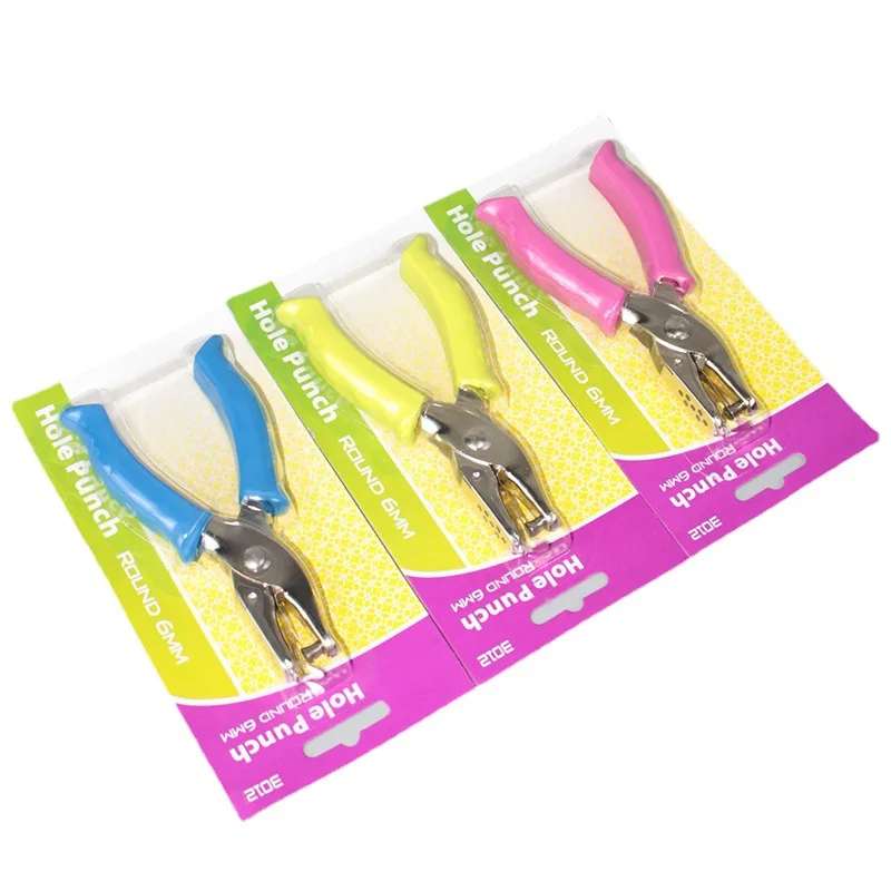 ZEQUAN Model Hand Held Metal Hole Punch 6mm Circle Paper Puncher 2mm Thickness For 12 Sheets Cardboard Business Card DIY Card