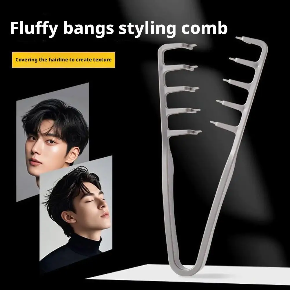 Fluffy Texture Styling Comb Volumizing Wide-Tooth Hairbrush Curling Tools Fluffy Roots Hair Seam Cover Bangs Hairdressing Comb