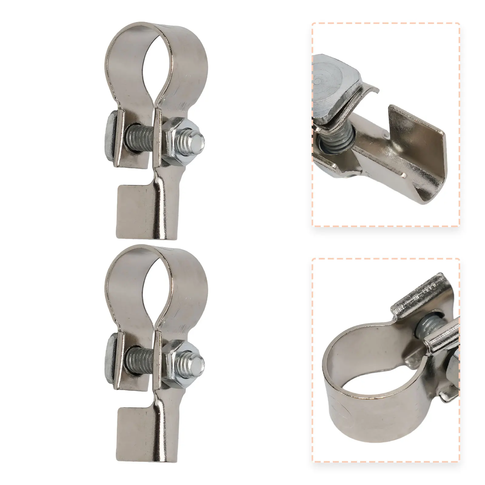 2XCar Copper Terminal Clamp Connector for Battery Cable Negative and Positive Battery Wiring Suitable for Cars and Trucks