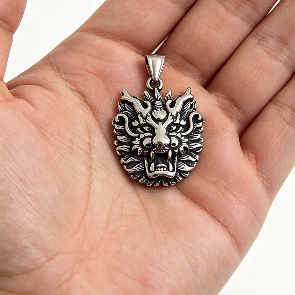 Retro cast faucet stainless steel pendant, blackened process will not fade, suitable for daily wear