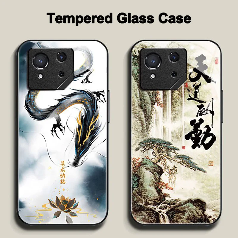 For Asus ROG 8 Case For ROG 8 Pro Temperd Glass Phone Case For Asus ROG Phone 8 ShockProof Cover For ROG 7 6 5 5S 3 ROG2 Fundas