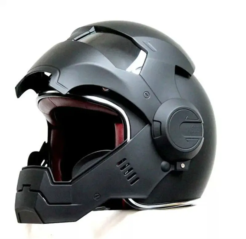 matte Black MASEI Iron helmet motorcycle helmet half helmet open face helmet casque motocross 610 SIZE:M L XL