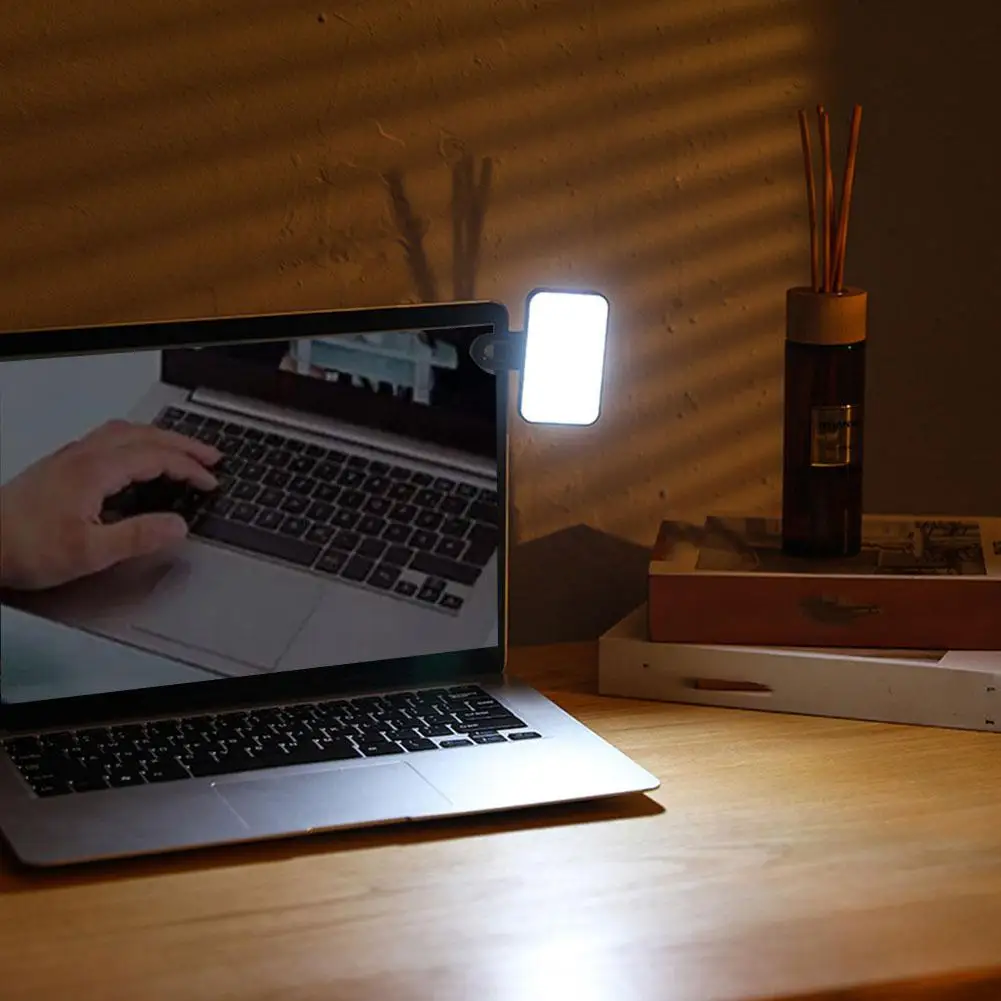 Portable Led Phone Selfie Fill Light Laptop Fill Light For Video Conferencing 4.8w Rechargeable X7g8