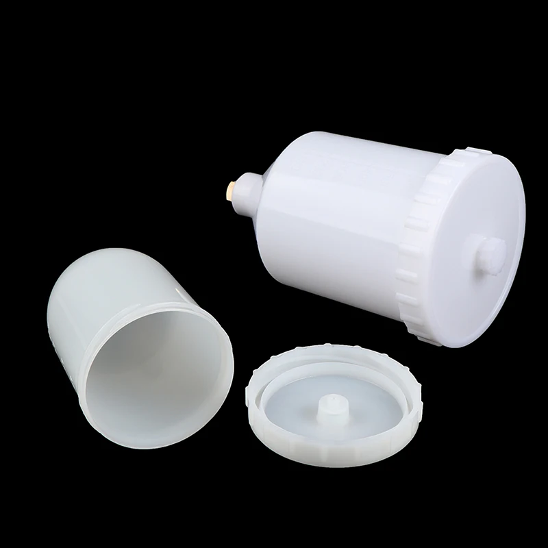 125/250/600Ml Plastic Spuitverf Cup Sproeier Cup Lucht Zwaartekracht Toevoer Verf Spuitpot Draad Connector Voor Spuitpistool Onderdelen