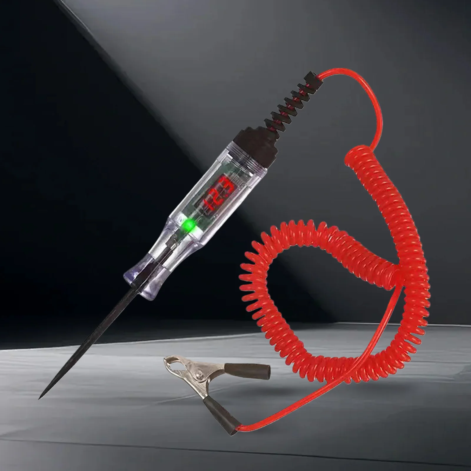 

Voltage Tester 3-90V with Voltage Display & Extended Spring Wire Car Circuit Probe Tester for Car Truck RV Boat Circuit Testing