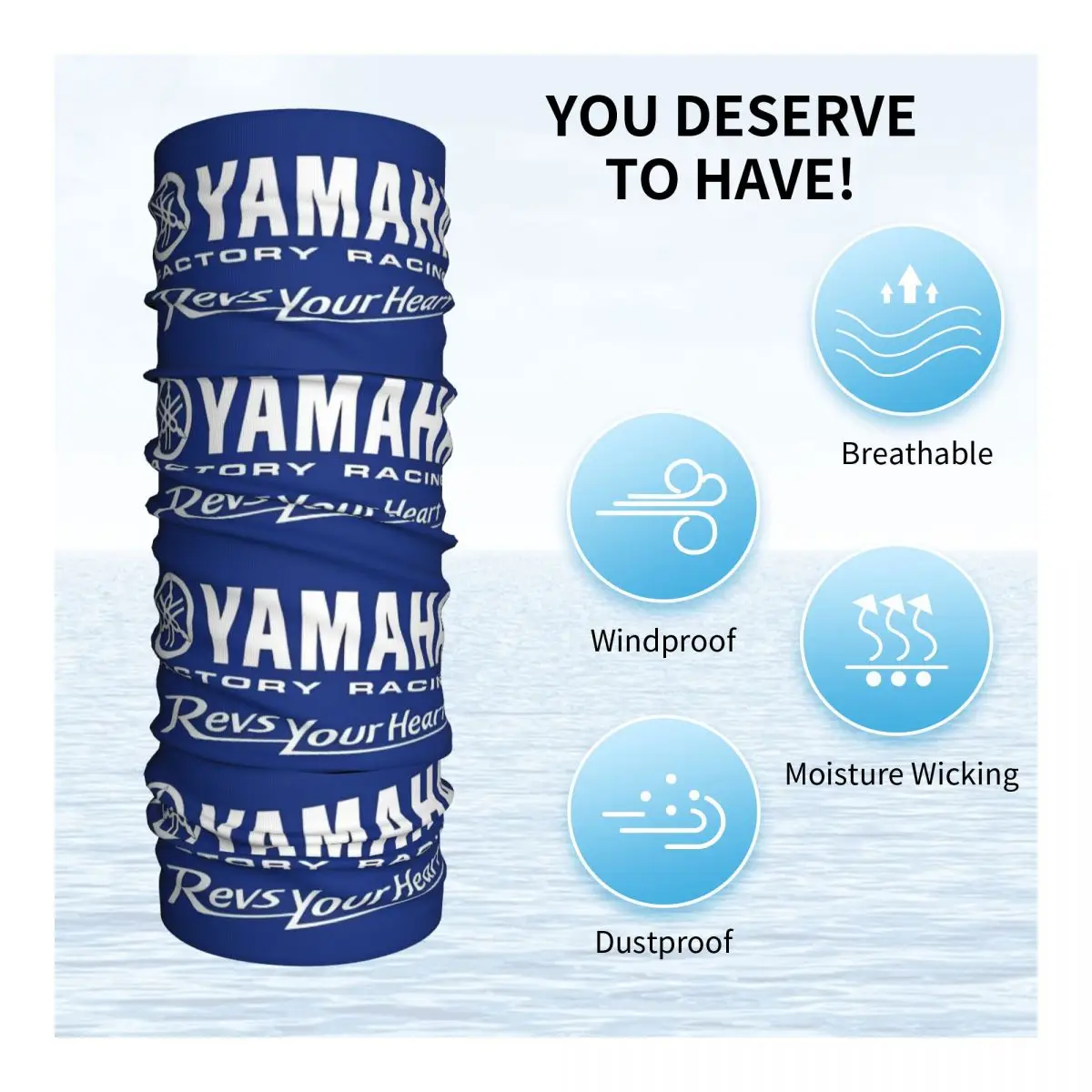 Y-yamahas Revs Your Heart Bandana Neck Cover Motorcycle Racing Face Scarf Multifunctional Face Mask Fishing Unisex Windproof