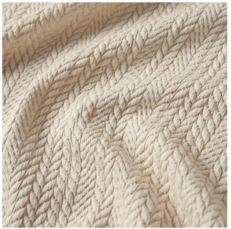 

Thick Rice Pattern Woven Jacquard Fabric for DIY Bags Pillows Sofa Upholstery Home Textile Decor By The Yard
