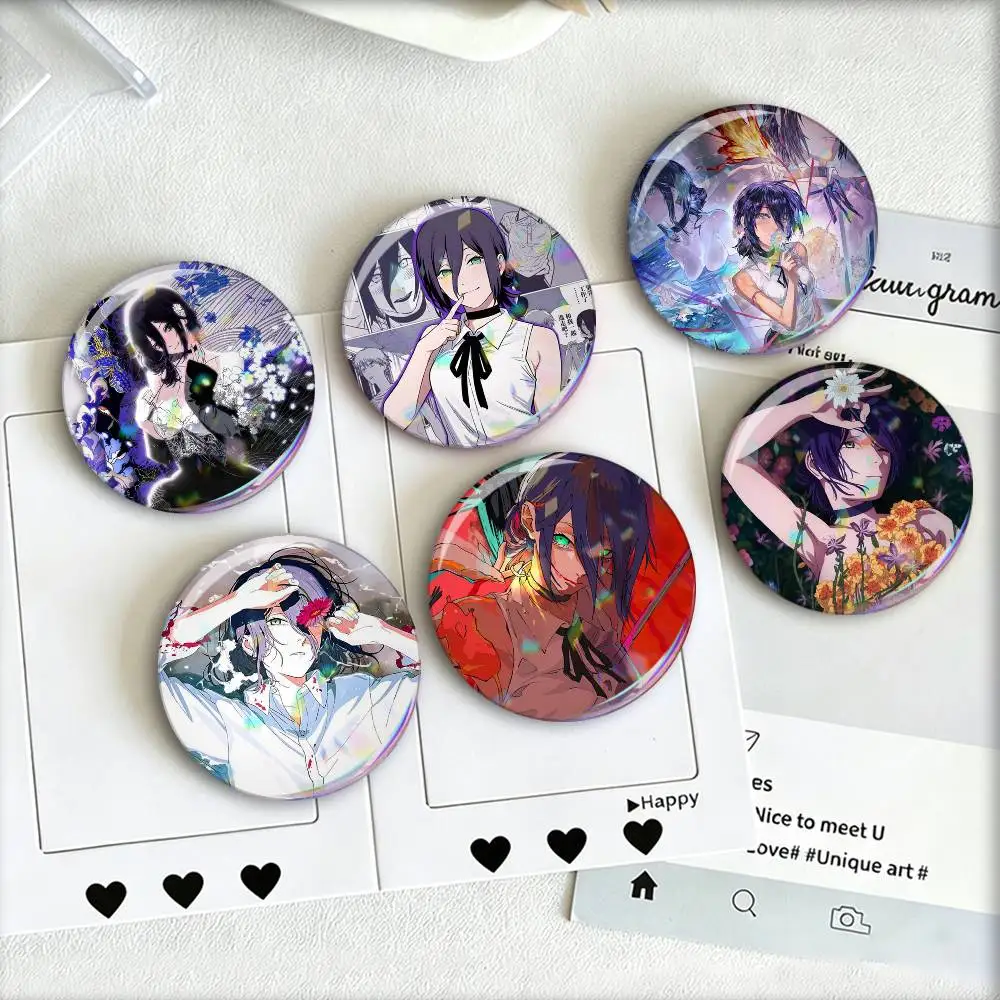 Hybrid Reze  Laser Badge Creative Pins Brooch for Bag Clothes Hat Decor Gifts Fans Collect