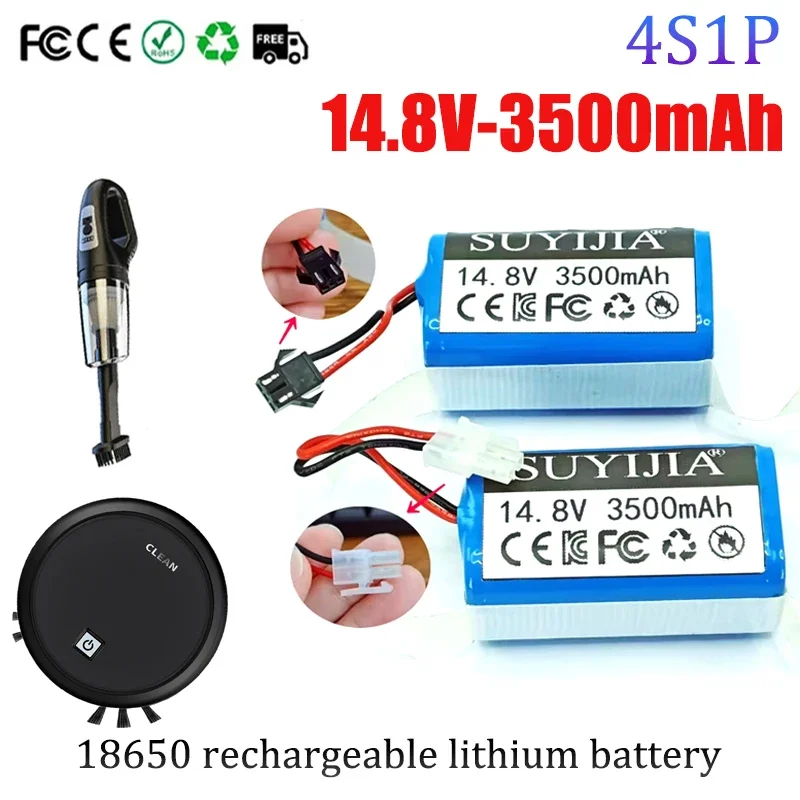 4S1P 18650 14.8V Rechargeable Lithium Battery 3500mAh for ILIFE A4s A6 V7s Plus A9s W400 Robot Vacuum Cleaner INR18650 M26