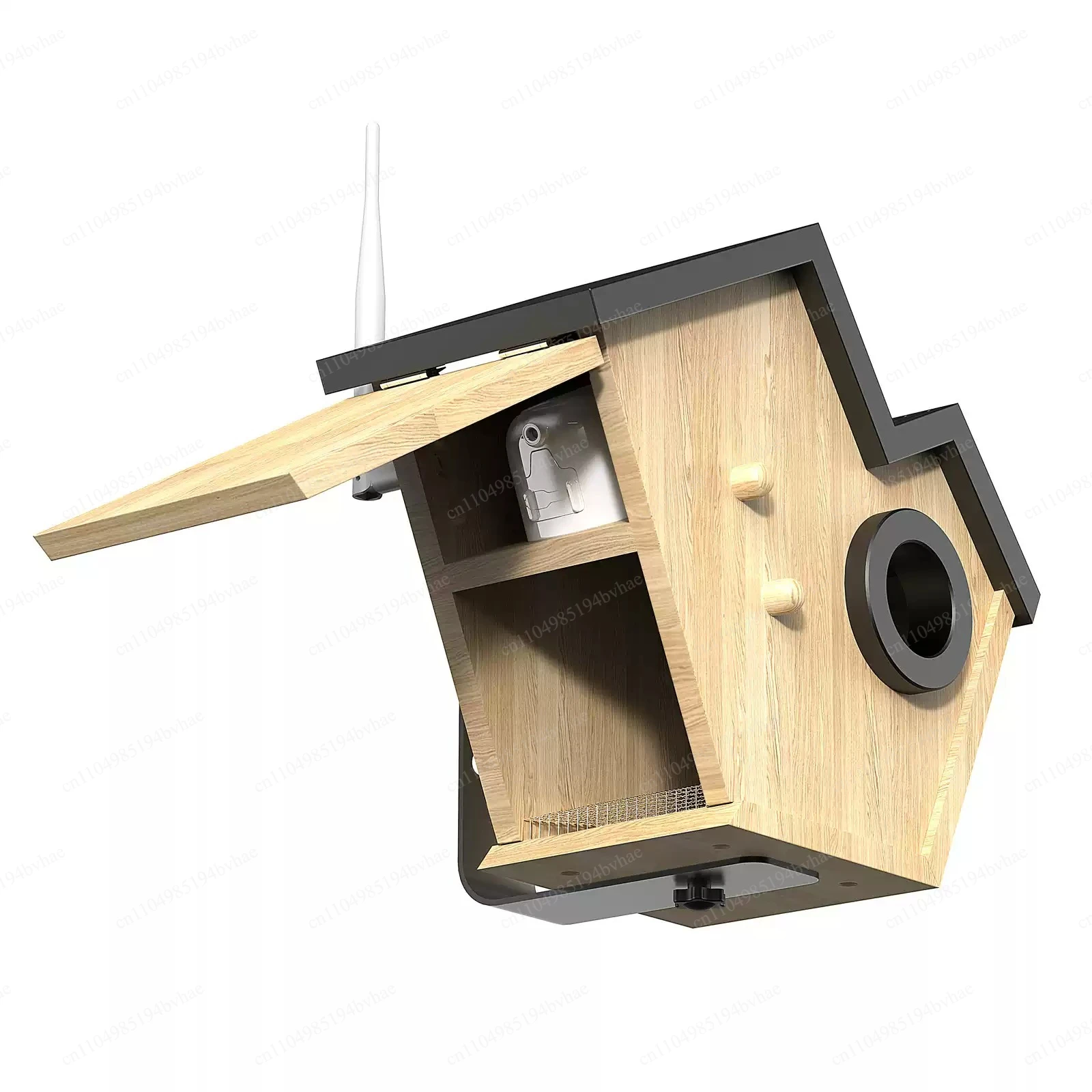 Latest wooden intelligent bird box house outdoor garden birdcage nest parrot accessories