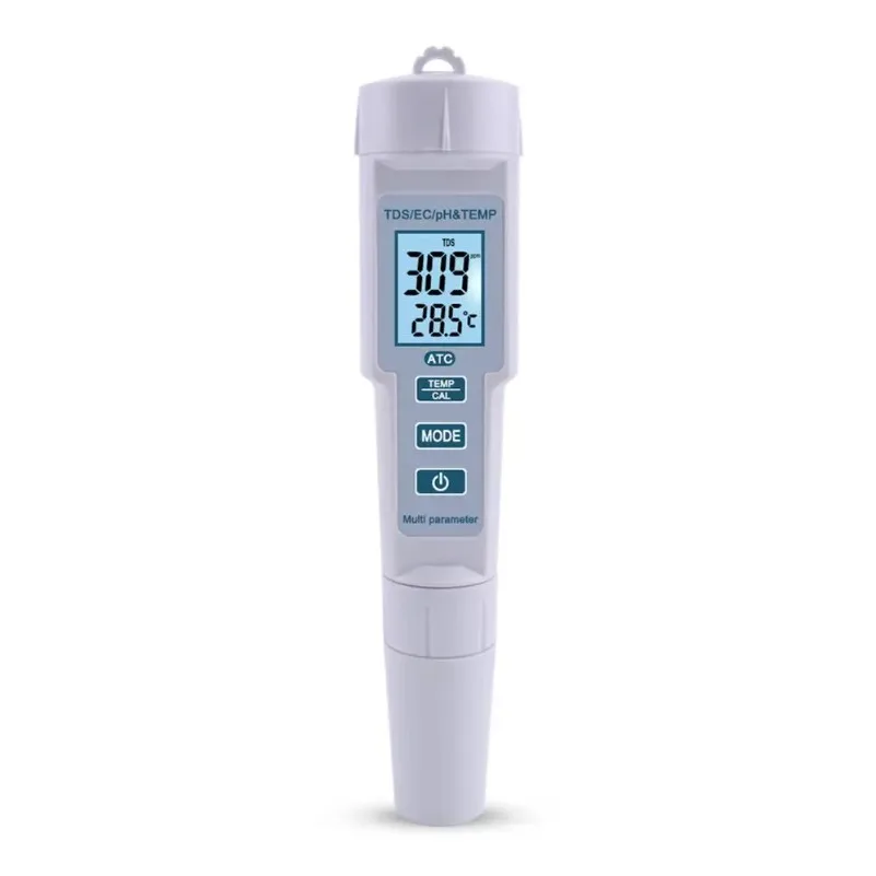 

4 in 1 PH/TDS/EC/Temperature Meter PH Meter Digital Water Quality Monitor Tester for Pools, Drinking Water, Aquariums
