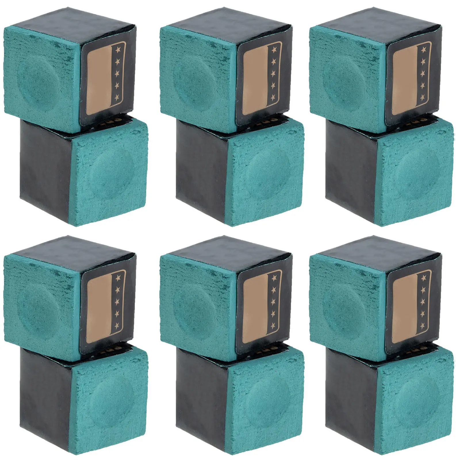 

12Pcs Reliable Pool Chalk for Billiard Players Superior Adhesion Enhanced Control Low Error Rate Cue Stick Wiping Powder Pool