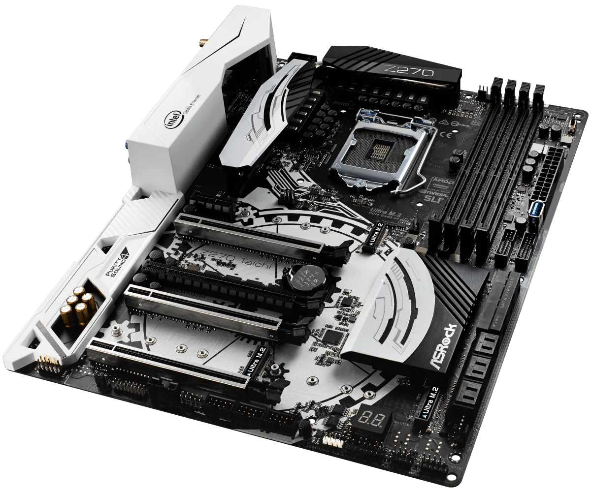 Imagem -03 - Placa-mãe Asrock Z270 Taichi Intel Z270 Lga 1151 Suporte I57500 7400 6500 6100 7700 G4600 Cpu Ddr4 64gb Pci-e 3.0 Atx