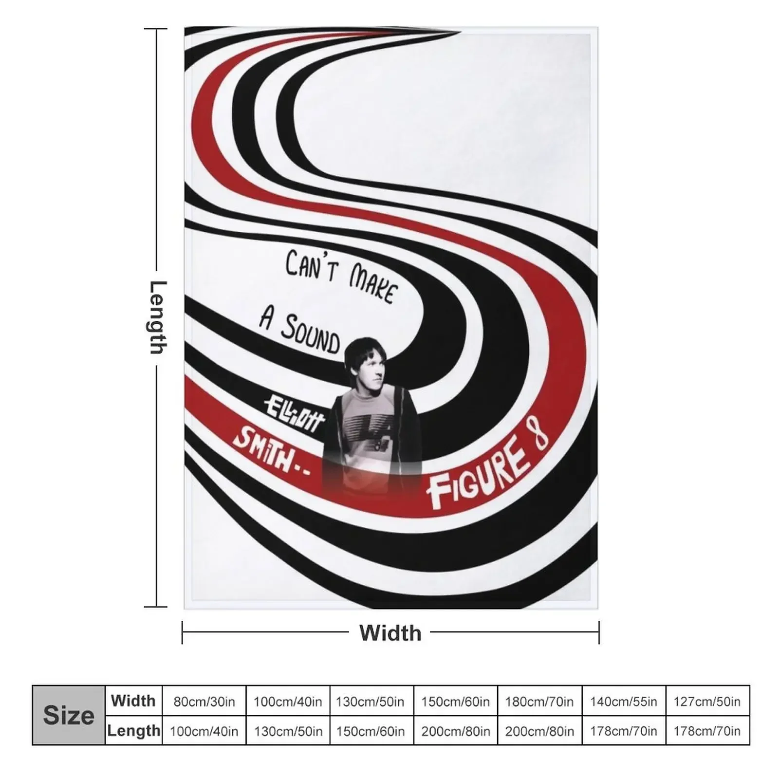 Elliott Smith Figure 8 Throw Blanket couch cozy soft plush fuzzy picnic outdoor blanket