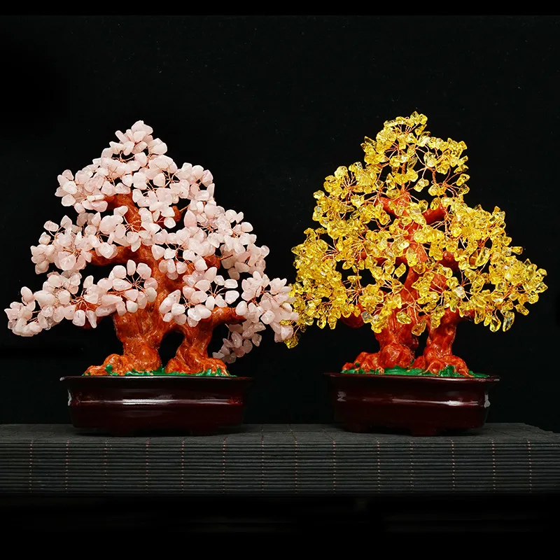 28cm Natural Pink Crystal Tree of Life Chakra Crystal Tree - Bonsai Feng  Shui Money Tree for Healing and Luck - 11" - AliExpress 15