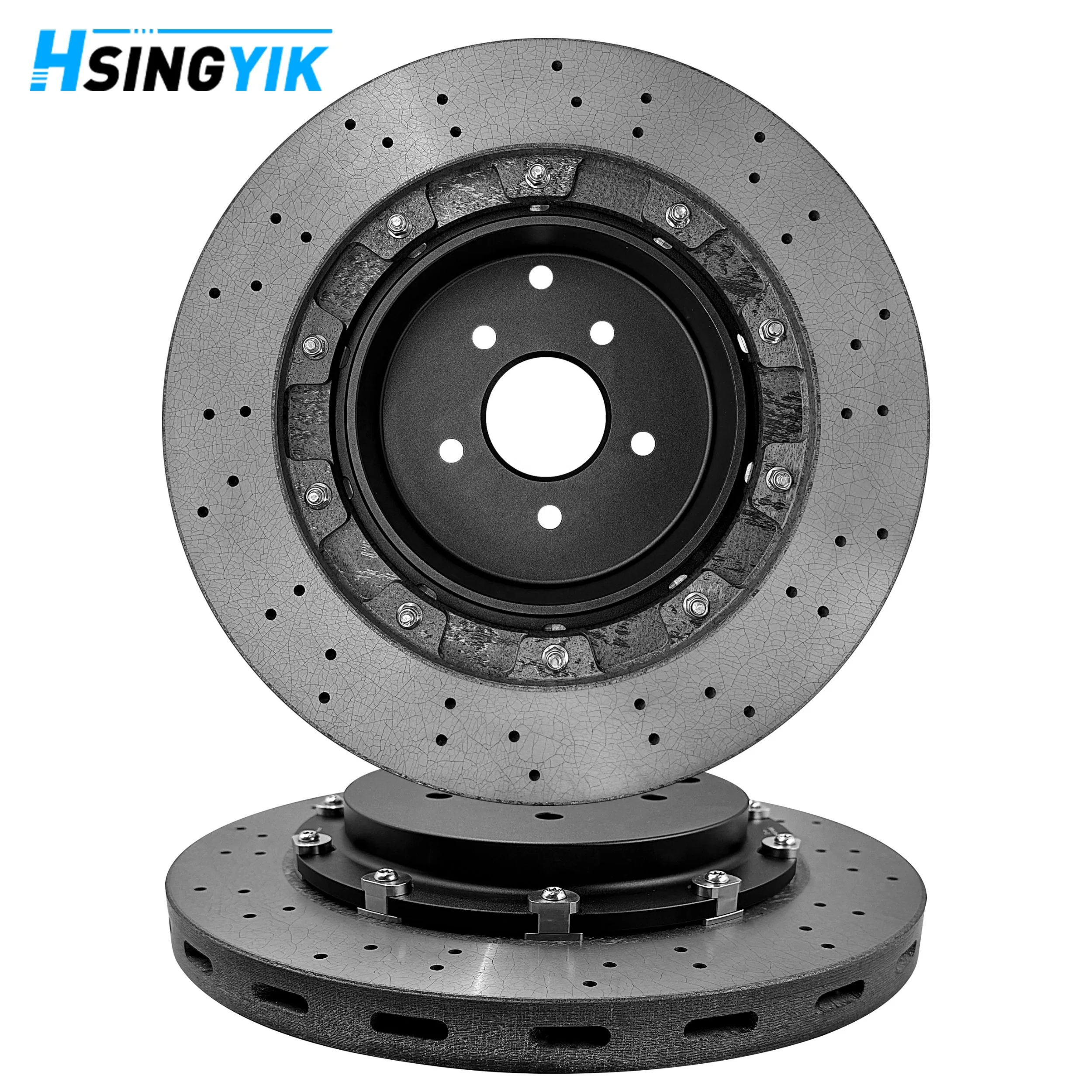 Hsingyik Racing Rear Carbon Ceramic Brake Disc Rotor For Nissan GT-R (R35) V6 43206-KJ10A 380x30MM