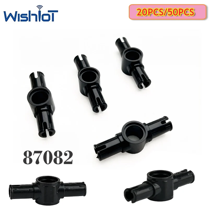 20PCS/50PCS 87082 Plastic Technology Building Blocks Parts Pin Connector 1x3 Assembly Toys MOC Small Bricks Modified Accessories