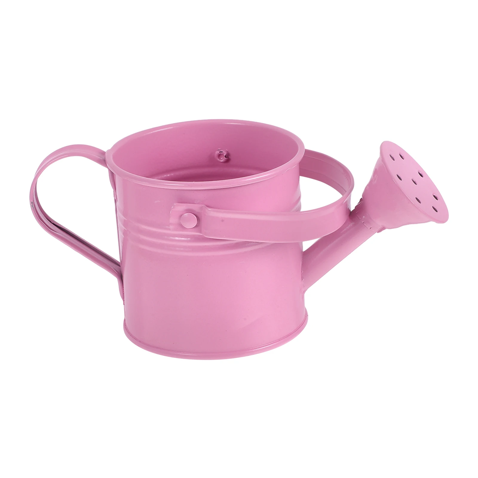 

Mini Watering Pot Pink Galvanized Iron Household Plants Sprinkler Jug Succulents Decor Indoor Greenery Desk Table Small Space