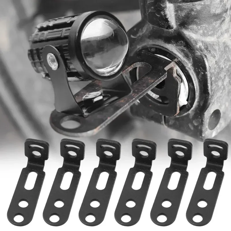 LED Headlight Mounting Bracket Carbon Steel Clamp Holder for Motorcycle Scooter EBike Frame Fork Work Light Stand Accessories