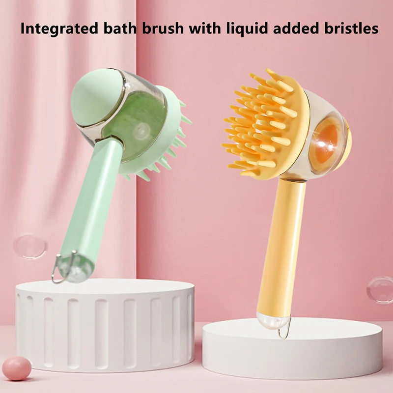 Soft Bristles Pet Grooming Massage Comb Hair Removal Relaxation Bath Brush Dog Grooming Brush Pet Shampoo Massage Bath Brush