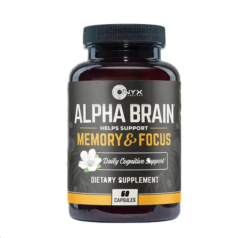 Alpha Brain60 high-quality puzzle brain supplements - focus, concentration, and memory - Alpha GPC,L-theanine, and fake purslane